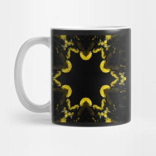 Yellow Chrysanthemum Light and Shadow Kaleidoscope pattern (Seamless) 19 Mug